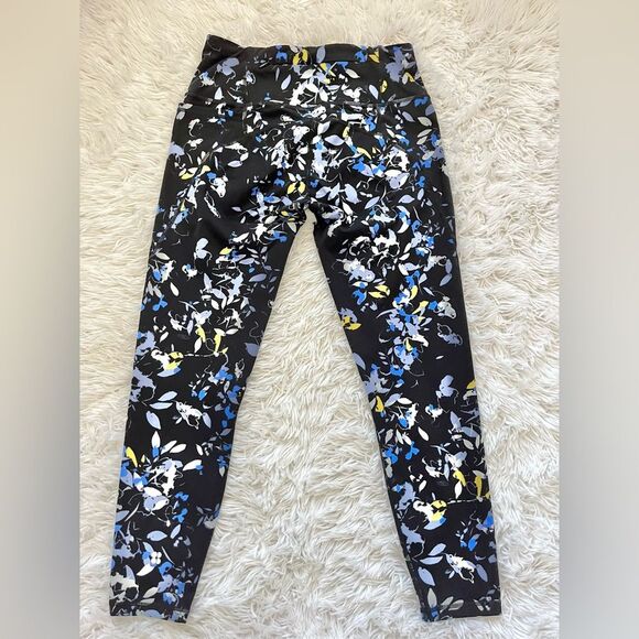 Sweaty Betty Power 7/8 Pocket Leggings Black Blue Floral Print Size Small - Picture 6 of 7